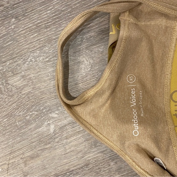 Outdoor Voices Gold Sports Bra - Picture 3 of 3